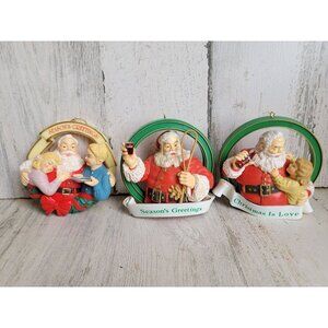 Coca-Cola Santa seasons greetings ornament Xmas‎ set variety